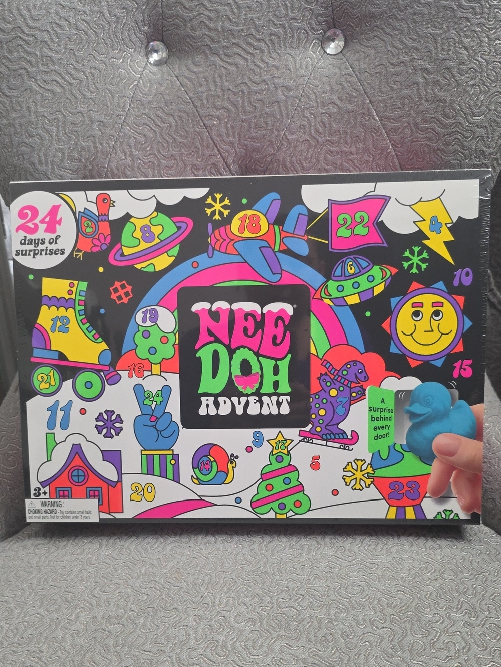 NeeDoh Advent Calendar Kids Toy - Neon Multicolor Surprise Set